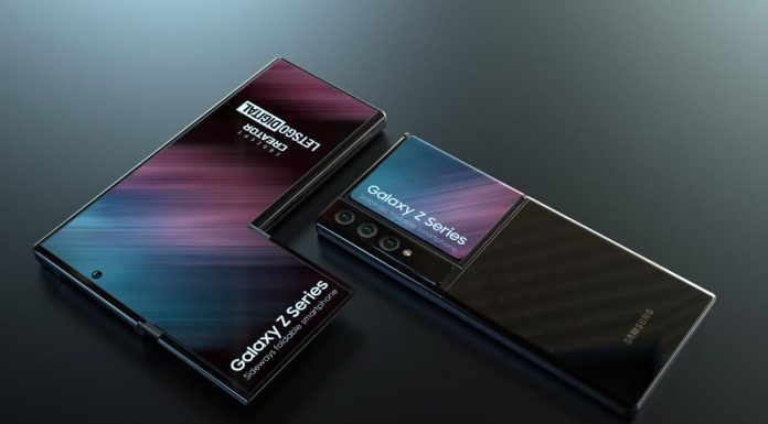 سامسونگ احتمالا روی یک گوشی تاشو با طراحی متفاوت و عجیب کار میکند