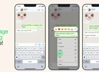 امکان ویرایش پیام در واتساپ تا 15 دقیقه پس از ارسال