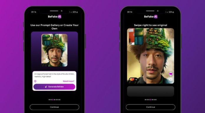 اپلیکیشن شبکه اجتماعی BeFake معرفی شد؛ با هوش مصنوعی از واقعیت فاصله بگیرید