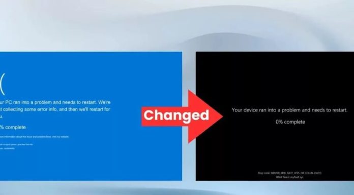 خداحافظی با صفحه آبی مرگ پس از چهار دهه؛ انتشار صفحه مشکی مرگ ویندوز ۱۱ شروع شد